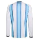 Men's Argentina National Team Blank White Replica FIFA X World Cup 2026 Home Long Sleeve Soccer Jersey