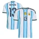 Men's Argentina National Team Cristian Romero ＃13 White Authentic FIFA X World Cup 2026 Home On Field Soccer Jersey