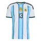 Men's Argentina National Team Cristian Romero ＃13 White Authentic FIFA X World Cup 2026 Home On Field Soccer Jersey