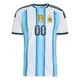 Men's Argentina National Team Custom ＃00 White Authentic FIFA X World Cup 2026 Home On Field Soccer Jersey