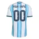 Men's Argentina National Team Custom ＃00 White Authentic FIFA X World Cup 2026 Home On Field Soccer Jersey