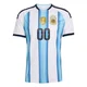 Men's Argentina National Team Custom ＃00 White Replica FIFA X World Cup 2026 Home Soccer Jersey