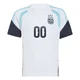 Men's Argentina National Team Custom ＃00 White Replica FIFA X World Cup 2026 Tiro Away Training Soccer Jersey