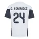 Men's Argentina National Team Enzo Fernández ＃24 White Replica FIFA X World Cup 2026 Tiro Away Training Soccer Jersey