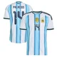 Men's Argentina National Team Exequiel Palacios ＃14 White Authentic FIFA X World Cup 2026 Home On Field Soccer Jersey