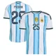 Men's Argentina National Team Facundo Medina ＃25 White Authentic FIFA X World Cup 2026 Home On Field Soccer Jersey