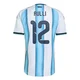 Men's Argentina National Team Gerónimo Rulli ＃12 White Authentic FIFA X World Cup 2026 Home On Field Soccer Jersey