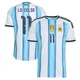 Men's Argentina National Team Giovani Lo Celso ＃11 White Authentic FIFA X World Cup 2026 Home On Field Soccer Jersey