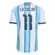 Men's Argentina National Team Giovani Lo Celso ＃11 White Authentic FIFA X World Cup 2026 Home On Field Soccer Jersey
