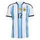 Men's Argentina National Team Giuliano Simeone ＃17 White Replica FIFA X World Cup 2026 Home Soccer Jersey