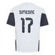 Men's Argentina National Team Giuliano Simeone ＃17 White Replica FIFA X World Cup 2026 Tiro Away Training Soccer Jersey