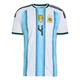 Men's Argentina National Team Gonzalo Montiel ＃4 White Authentic FIFA X World Cup 2026 Home On Field Soccer Jersey