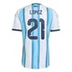 Men's Argentina National Team José Manuel López ＃21 White Authentic FIFA X World Cup 2026 Home On Field Soccer Jersey