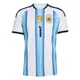 Men's Argentina National Team Juan Musso ＃1 White Replica FIFA X World Cup 2026 Home Soccer Jersey