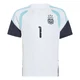 Men's Argentina National Team Juan Musso ＃1 White Replica FIFA X World Cup 2026 Tiro Away Training Soccer Jersey