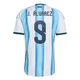 Men's Argentina National Team Julián Álvarez ＃9 White Authentic FIFA X World Cup 2026 Home On Field Soccer Jersey
