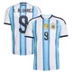 Men's Argentina National Team Julián Álvarez ＃9 White Replica FIFA X World Cup 2026 Home Soccer Jersey