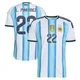 Men's Argentina National Team Lautaro Martínez ＃22 White Authentic FIFA X World Cup 2026 Home On Field Soccer Jersey