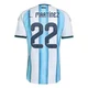Men's Argentina National Team Lautaro Martínez ＃22 White Authentic FIFA X World Cup 2026 Home On Field Soccer Jersey