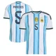 Men's Argentina National Team Leandro Paredes ＃5 White Authentic FIFA X World Cup 2026 Home On Field Soccer Jersey