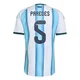Men's Argentina National Team Leandro Paredes ＃5 White Authentic FIFA X World Cup 2026 Home On Field Soccer Jersey