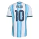 Men's Argentina National Team Lionel Messi ＃10 White Authentic FIFA X World Cup 2026 Home On Field Soccer Jersey