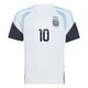 Men's Argentina National Team Lionel Messi ＃10 White Replica FIFA X World Cup 2026 Tiro Away Training Soccer Jersey