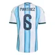 Men's Argentina National Team Lisandro Martínez ＃6 White Authentic FIFA X World Cup 2026 Home On Field Soccer Jersey