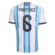 Men's Argentina National Team Lisandro Martínez ＃6 White Replica FIFA X World Cup 2026 Home Soccer Jersey
