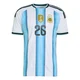 Men's Argentina National Team Nahuel Molina ＃26 White Authentic FIFA X World Cup 2026 Home On Field Soccer Jersey