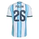 Men's Argentina National Team Nahuel Molina ＃26 White Authentic FIFA X World Cup 2026 Home On Field Soccer Jersey
