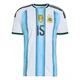 Men's Argentina National Team Nico González ＃15 White Authentic FIFA X World Cup 2026 Home On Field Soccer Jersey