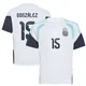 Men's Argentina National Team Nico González ＃15 White Replica FIFA X World Cup 2026 Tiro Away Training Soccer Jersey