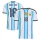 Men's Argentina National Team Nico Paz ＃18 White Authentic FIFA X World Cup 2026 Home On Field Soccer Jersey
