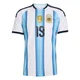 Men's Argentina National Team Nicolás Otamendi ＃19 White Replica FIFA X World Cup 2026 Home Soccer Jersey