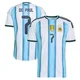 Men's Argentina National Team Rodrigo De Paul ＃7 White Authentic FIFA X World Cup 2026 Home On Field Soccer Jersey