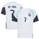 Men's Argentina National Team Rodrigo De Paul ＃7 White Replica FIFA X World Cup 2026 Tiro Away Training Soccer Jersey