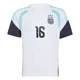 Men's Argentina National Team Thiago Almada ＃16 White Replica FIFA X World Cup 2026 Tiro Away Training Soccer Jersey