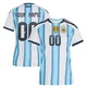Women's Argentina National Team Custom ＃00 White Replica FIFA X World Cup 2026 Home Soccer Jersey