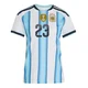 Women's Argentina National Team Emiliano Martínez ＃23 White Replica FIFA X World Cup 2026 Home Soccer Jersey