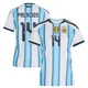 Women's Argentina National Team Exequiel Palacios ＃14 White Replica FIFA X World Cup 2026 Home Soccer Jersey