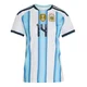Women's Argentina National Team Exequiel Palacios ＃14 White Replica FIFA X World Cup 2026 Home Soccer Jersey