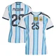Women's Argentina National Team Facundo Medina ＃25 White Replica FIFA X World Cup 2026 Home Soccer Jersey