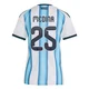 Women's Argentina National Team Facundo Medina ＃25 White Replica FIFA X World Cup 2026 Home Soccer Jersey
