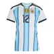 Women's Argentina National Team Gerónimo Rulli ＃12 White Replica FIFA X World Cup 2026 Home Soccer Jersey