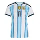 Women's Argentina National Team Giovani Lo Celso ＃11 White Replica FIFA X World Cup 2026 Home Soccer Jersey