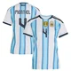 Women's Argentina National Team Gonzalo Montiel ＃4 White Replica FIFA X World Cup 2026 Home Soccer Jersey