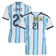 Women's Argentina National Team José Manuel López ＃21 White Replica FIFA X World Cup 2026 Home Soccer Jersey