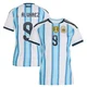 Women's Argentina National Team Julián Álvarez ＃9 White Replica FIFA X World Cup 2026 Home Soccer Jersey