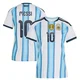 Women's Argentina National Team Lionel Messi ＃10 White Replica FIFA X World Cup 2026 Home Soccer Jersey